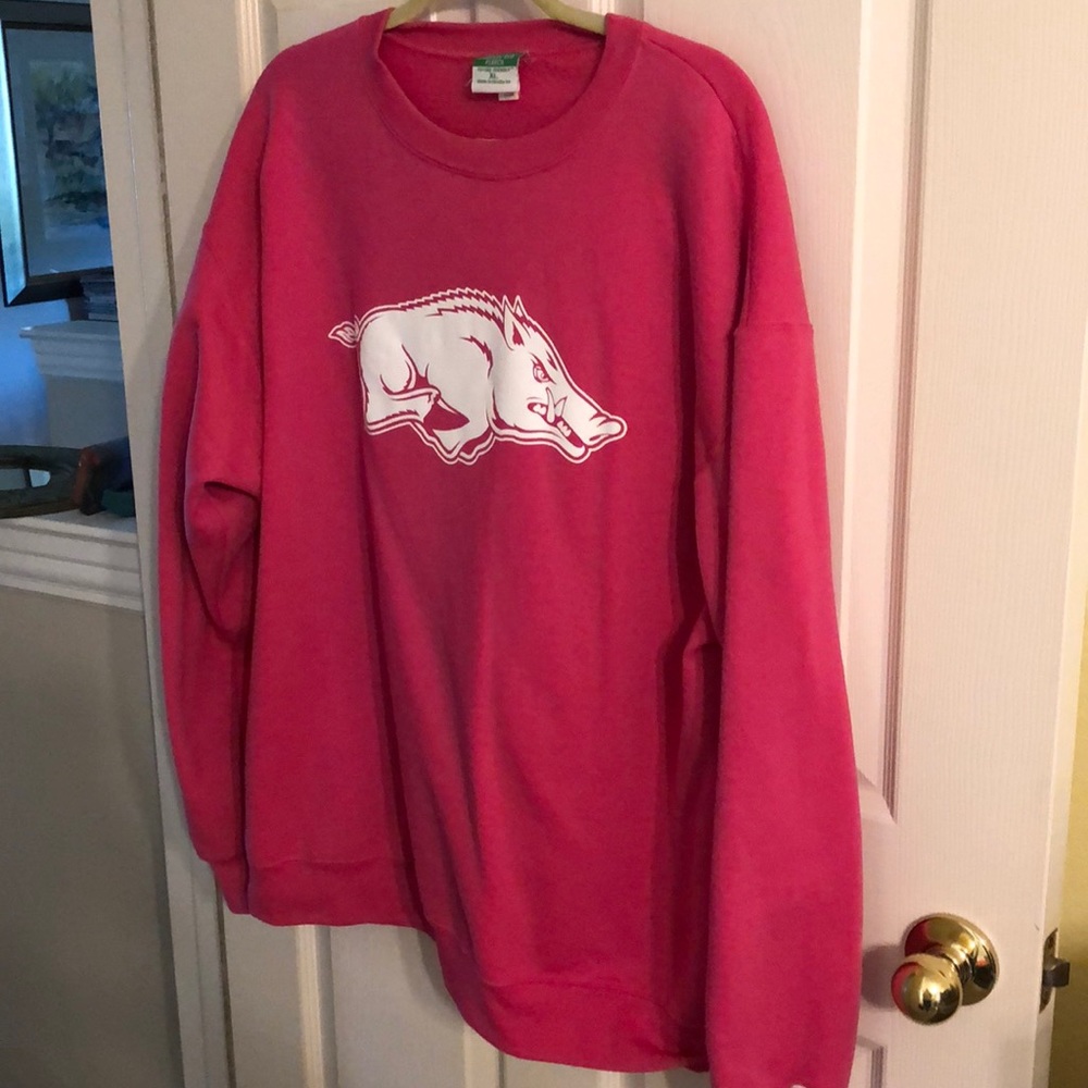Arkansas Razorback fleece crew neck